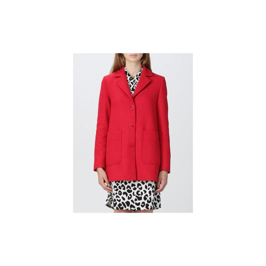 Love Moschino Chic Pink Wool Blend Jacket Love Moschino