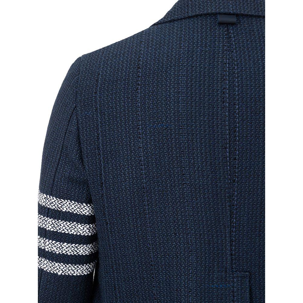 Thom Browne Elegant Acrylic Blue Jacket for Men Thom Browne