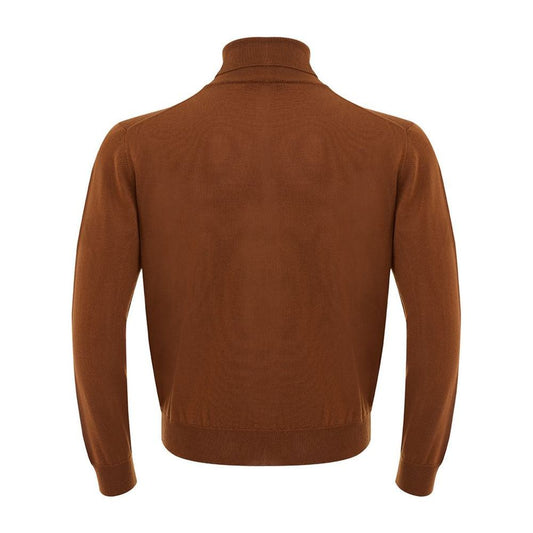 FERRANTE Elegant Brown Wool Sweater for Men FERRANTE