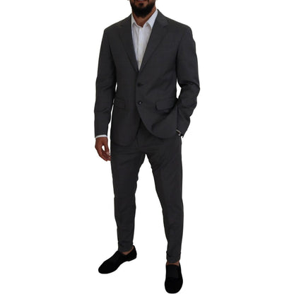 Dsquared² Gray Wool Single Breasted 2 Piece CIPRO Suit