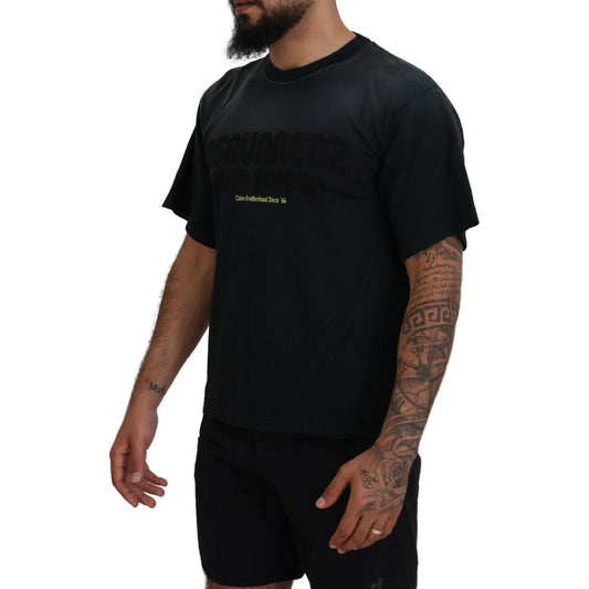 Dsquared² Black Cotton Short Sleeves Crewneck T-shirt Dsquared²