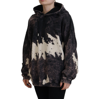 Dsquared² Multicolor Dye Cotton Hoodie Sweatshirt Sweater