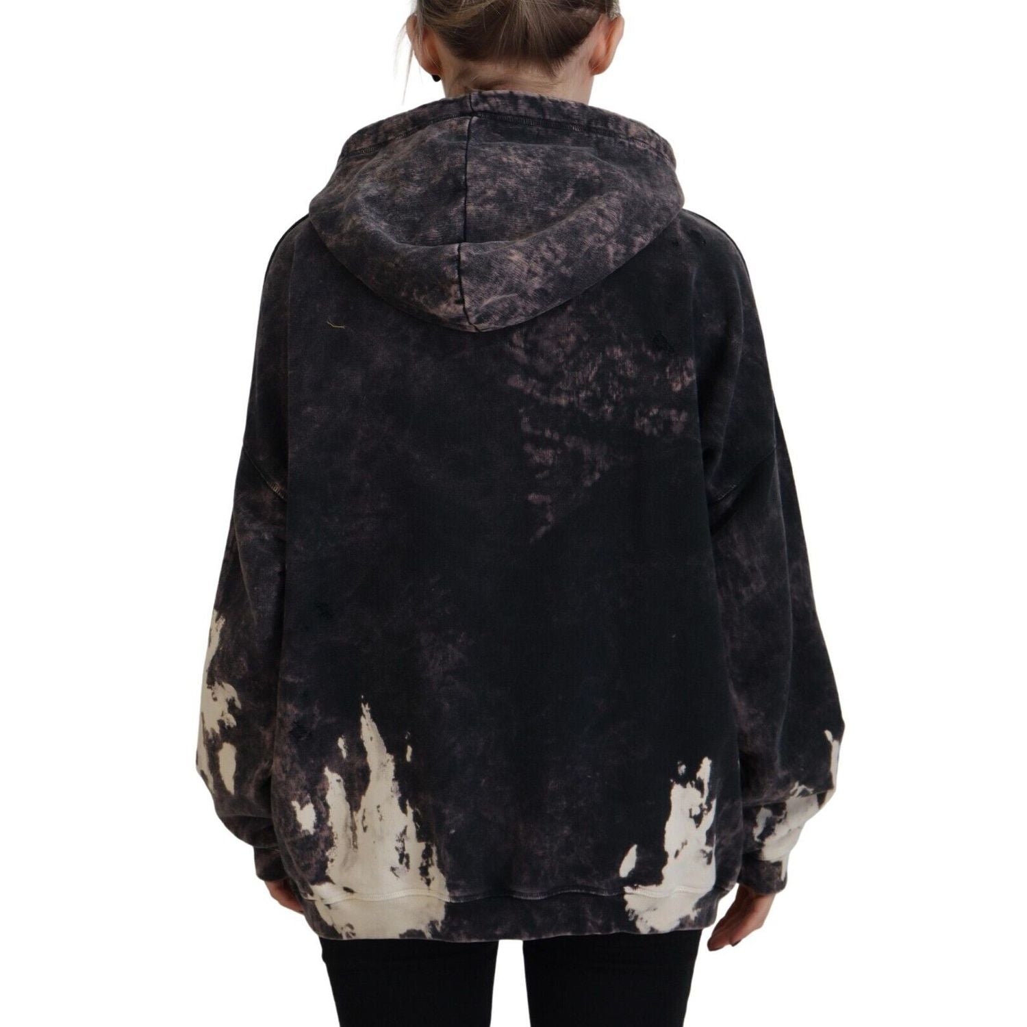 Dsquared² Multicolor Dye Cotton Hoodie Sweatshirt Sweater