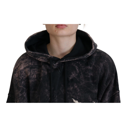 Dsquared² Multicolor Dye Cotton Hoodie Sweatshirt Sweater