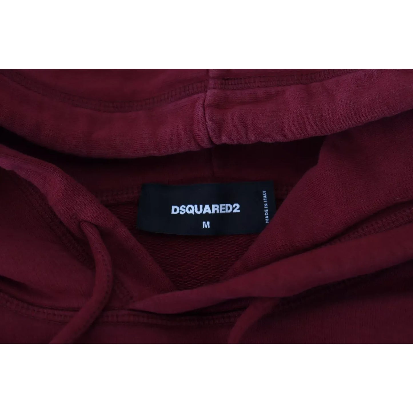 سترة صوفية مطبوعة بغطاء رأس ممزقة من القطن الكستنائي من Dsquared²