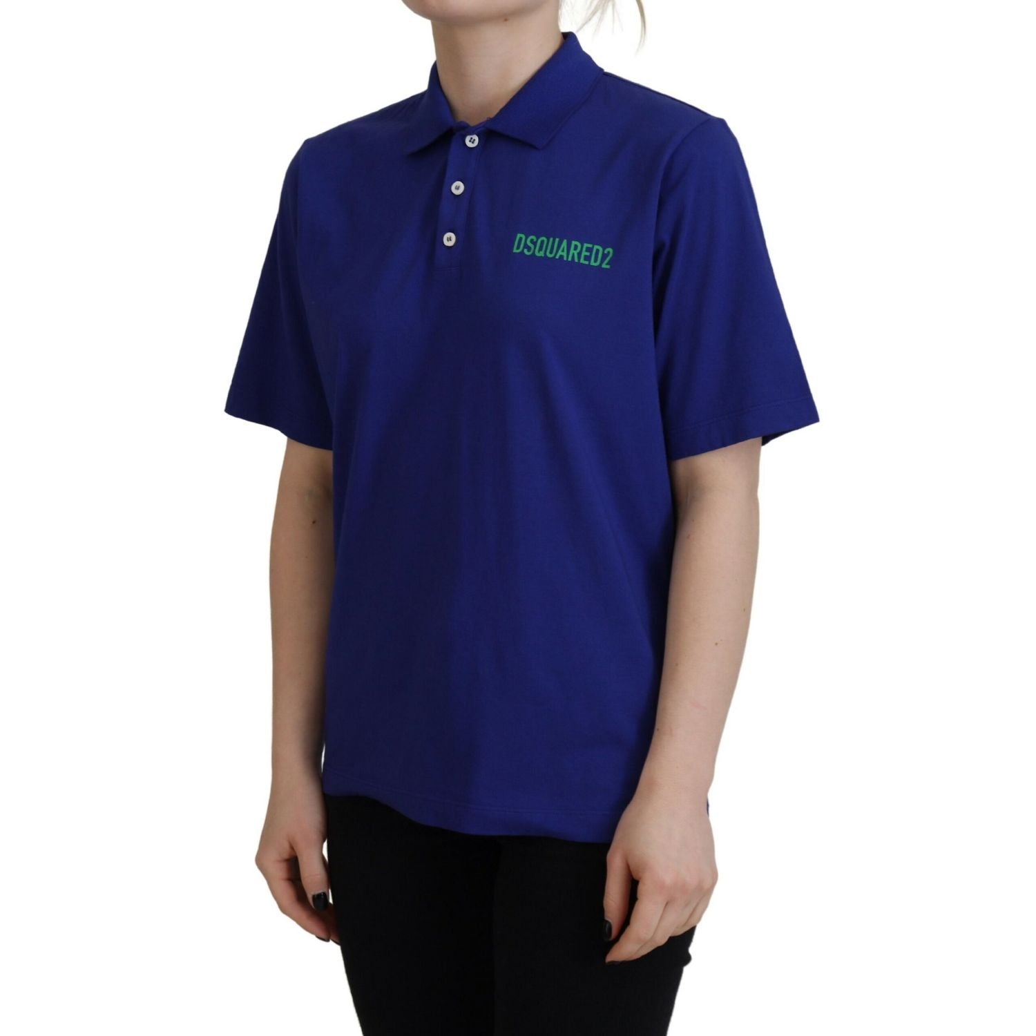 Dsquared² Blue Collared Writings Polo Short Sleeves T-shirt