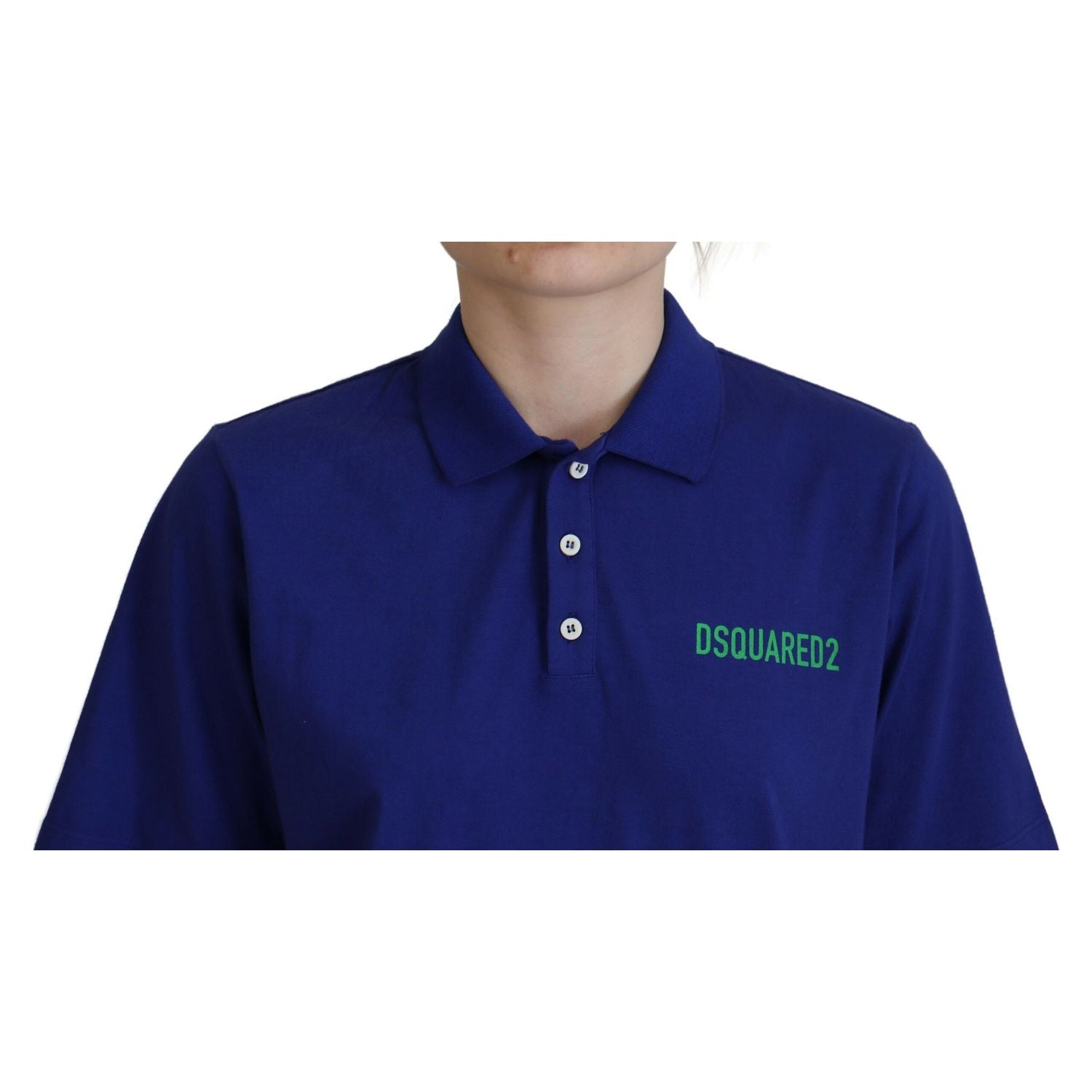 Dsquared² Blue Collared Writings Polo Short Sleeves T-shirt