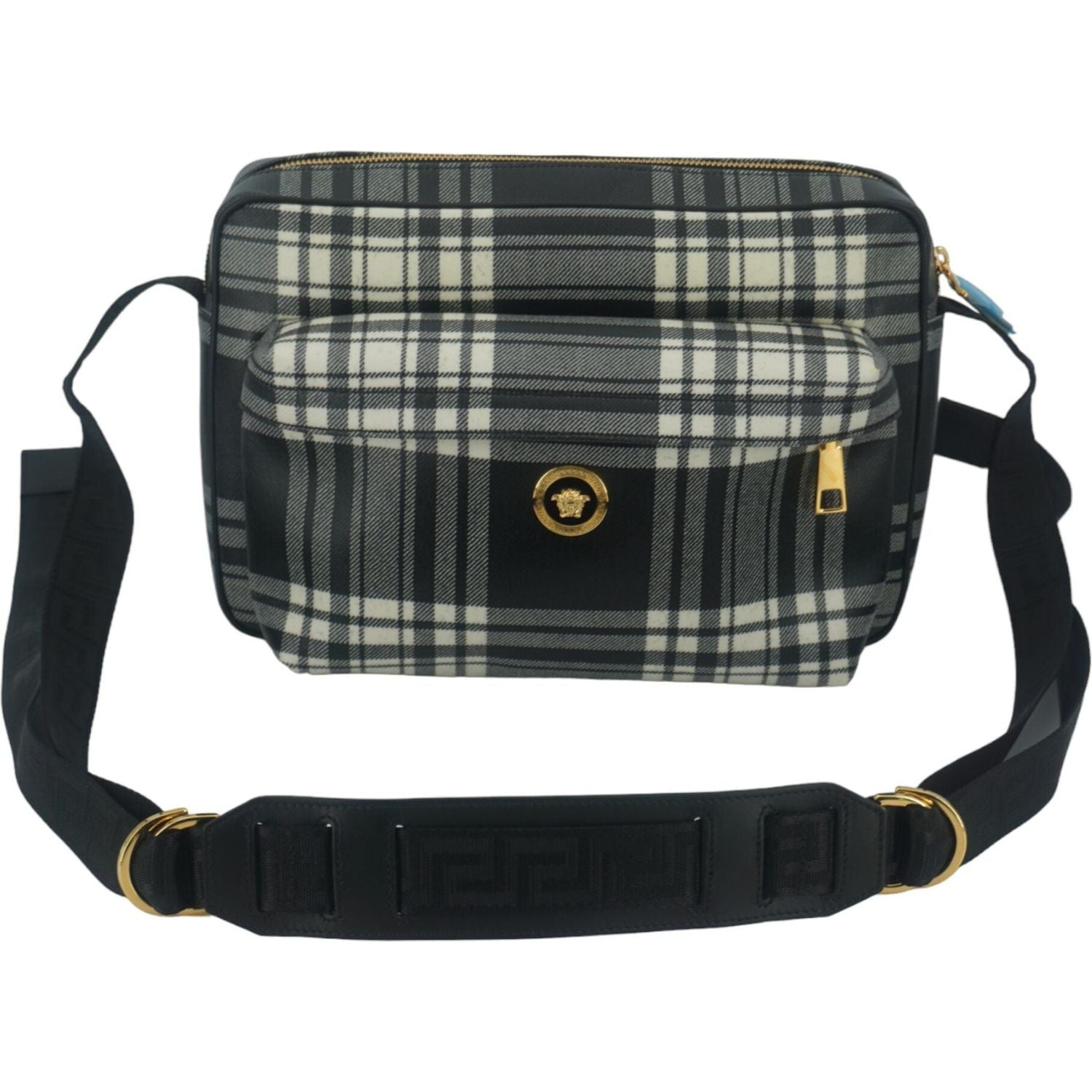 优雅灰色皮革斜挎包