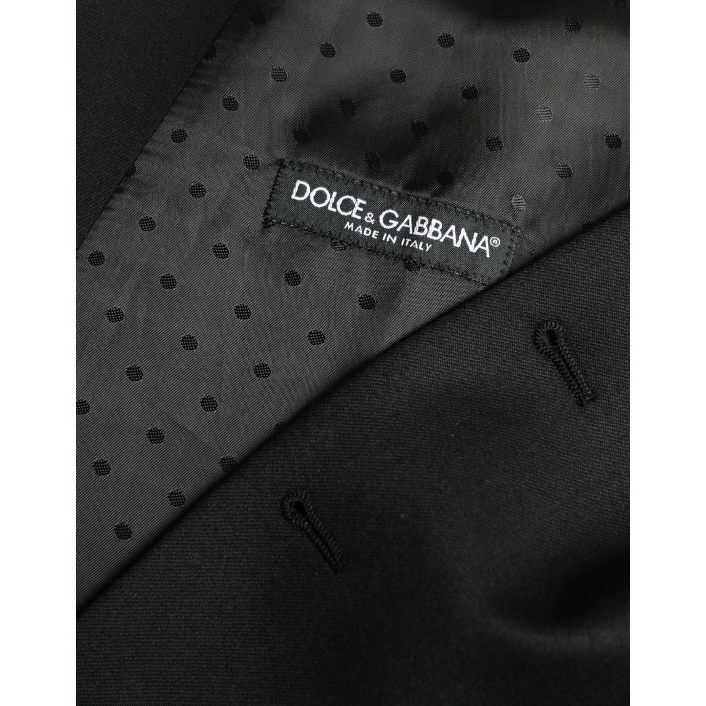 Dolce & Gabbana Black Silk Waistcoat Dress Formal Vest