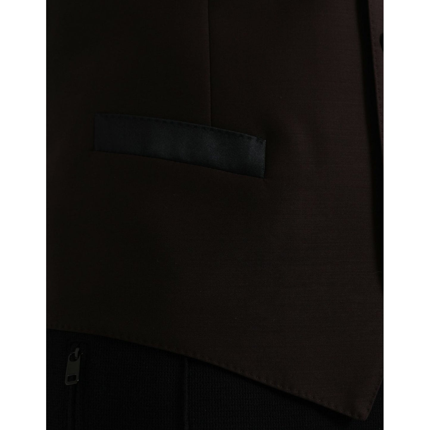 Dolce & Gabbana Brown Wool Waistcoat Dress Formal Vest Dolce & Gabbana