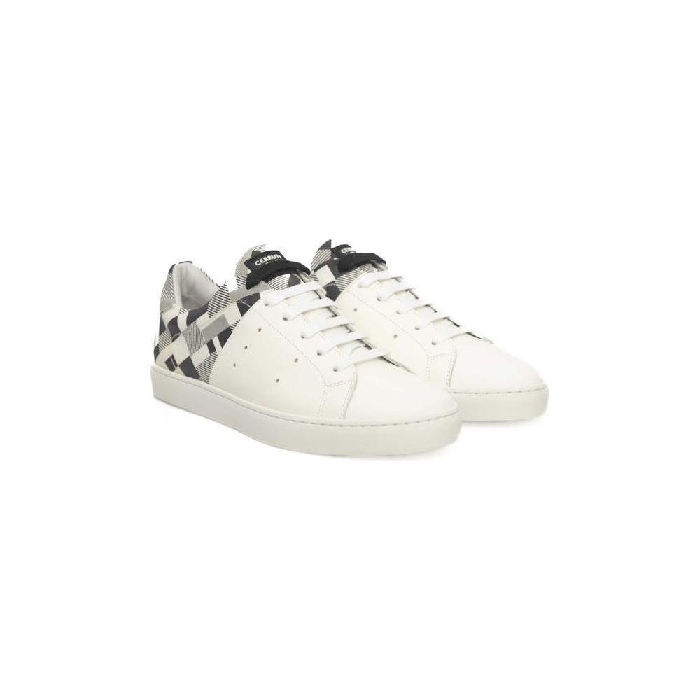 Cerruti 1881 White Calfskin Men Sneaker