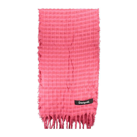 Desigual Pink Polyester Scarf Desigual