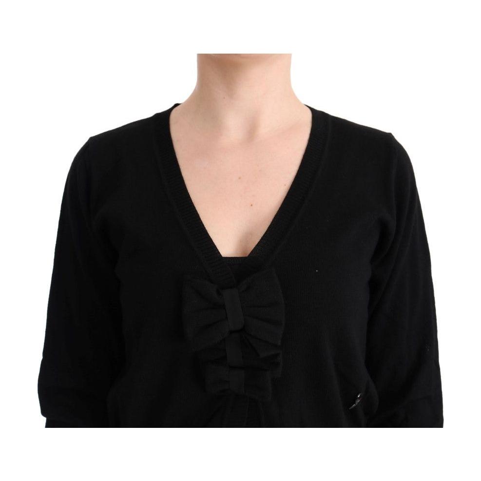 MARGHI LO' Black Wool Blouse Sweater