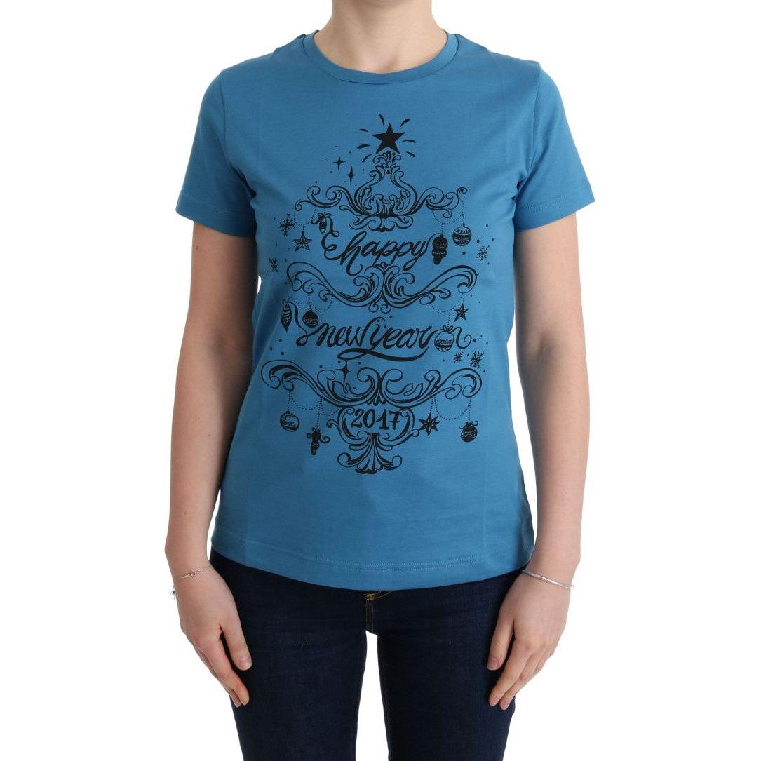 Dolce & Gabbana Blue Cotton 2017 Motive T-Shirt