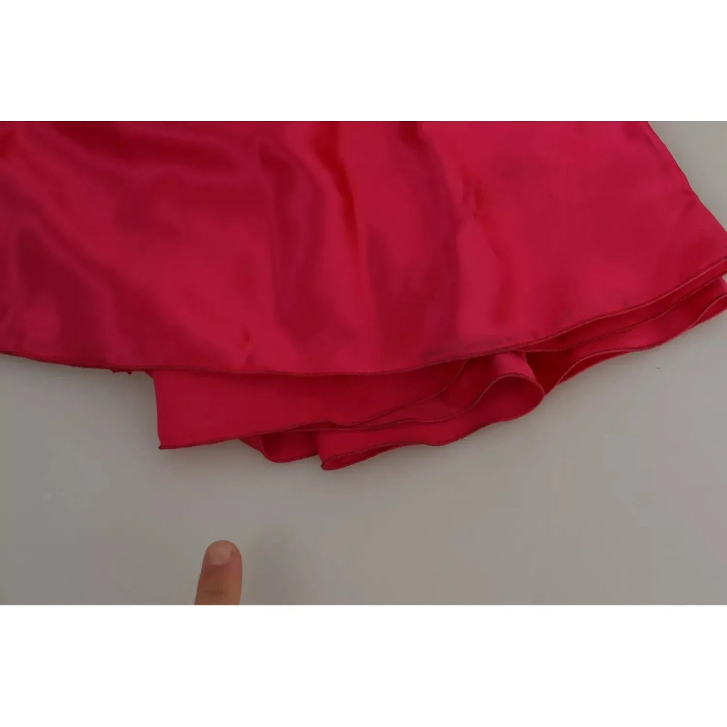 Dolce & Gabbana Fuchsia Fitted Cut One Shoulder Midi Dress Dolce & Gabbana Rosy Brown