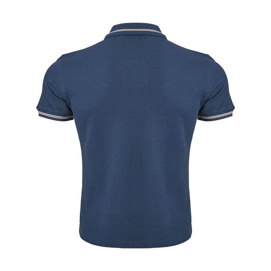 Corneliani Elegant Blue Italian Cotton Polo Shirt Corneliani