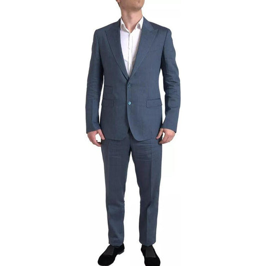 Dolce & Gabbana Blue 2 Piece Single Breasted NAPOLI Suit Dolce & Gabbana Dark Slate Gray