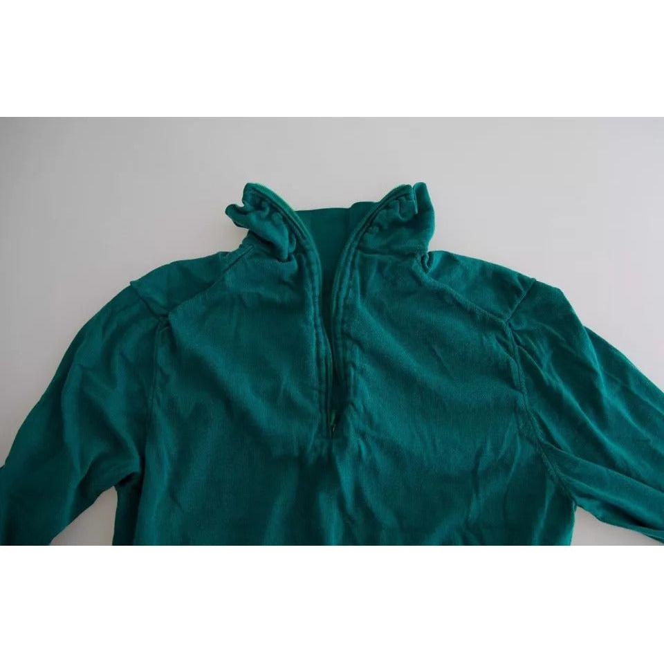 سترة قصيرة بياقة مدورة باللون الأخضر الداكن من دولتشي آند غابانا