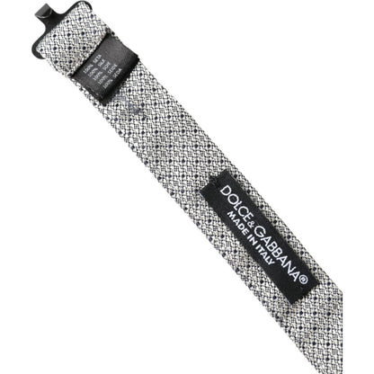 Dolce & Gabbana Gray Silk Adjustable Neck Men Bow Tie