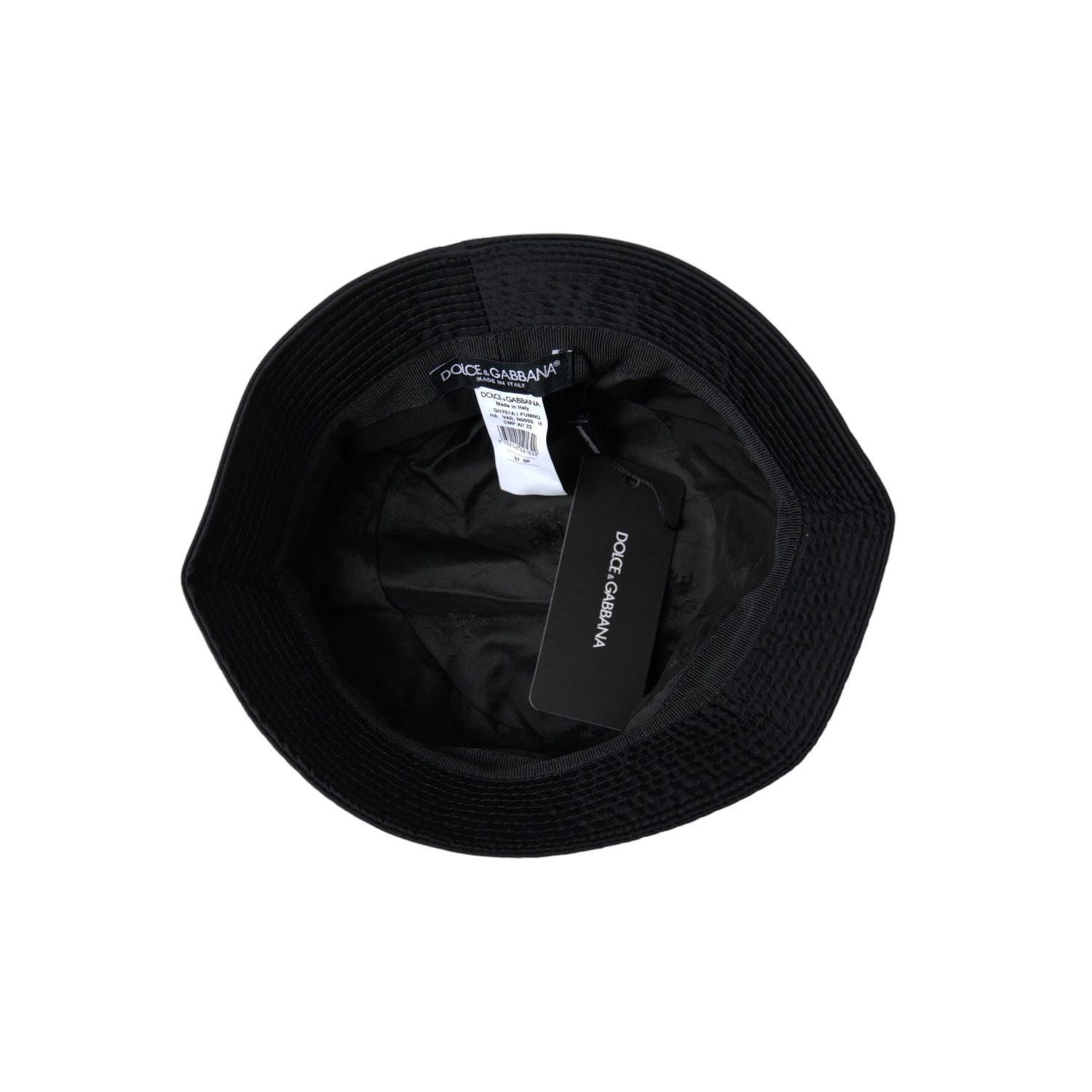 Dolce & Gabbana Black Wide Brim Cap Bucket Hat Men