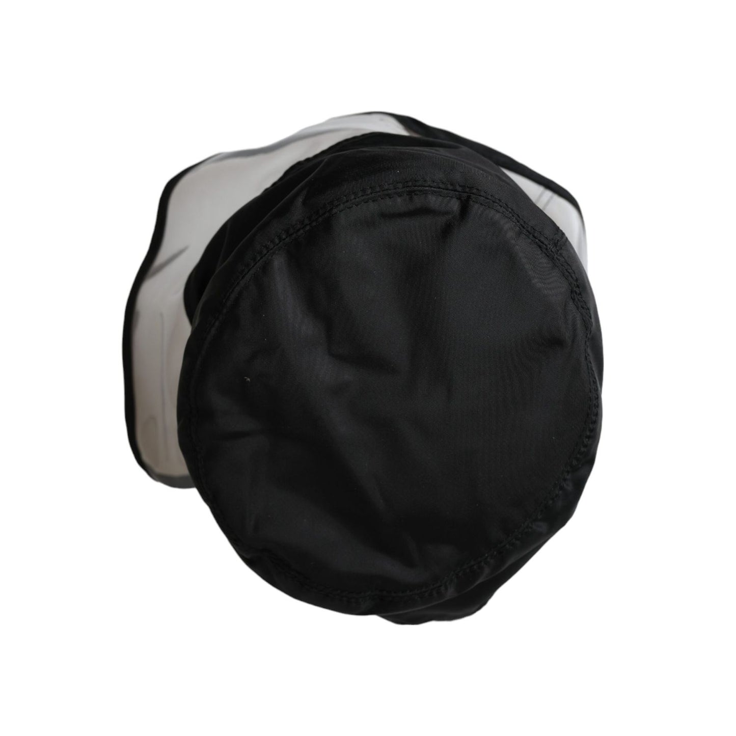 Dolce & Gabbana Black Polyester Plastic Bucket Hat Men