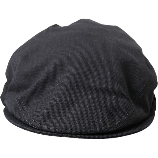 Dolce & Gabbana Gray Cotton Cloth Newsboy Hat Men Dolce & Gabbana