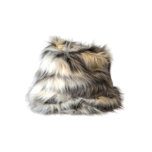 Dolce & Gabbana Multicolor Acrylic Fur Women Bucket Hat