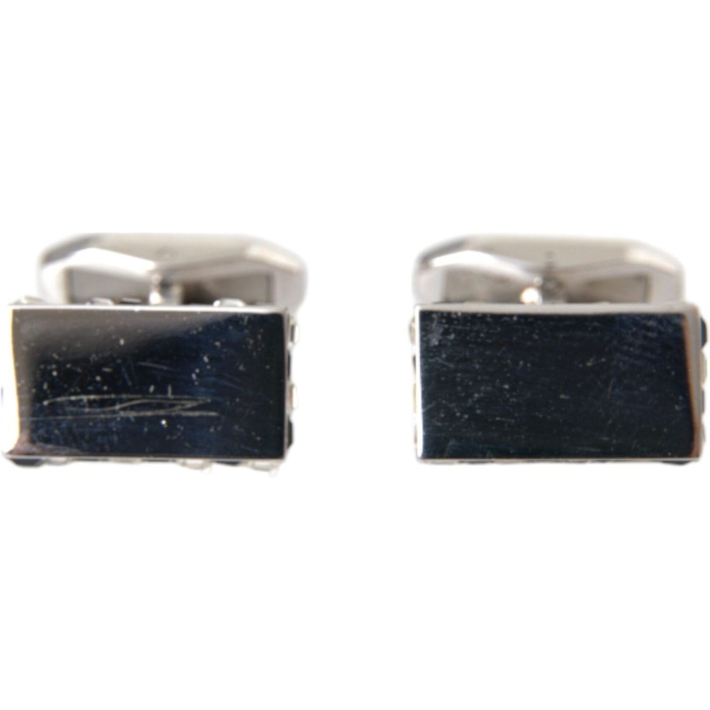 Dolce & Gabbana Silver Plated Metal Brass Pin Men Cufflinks