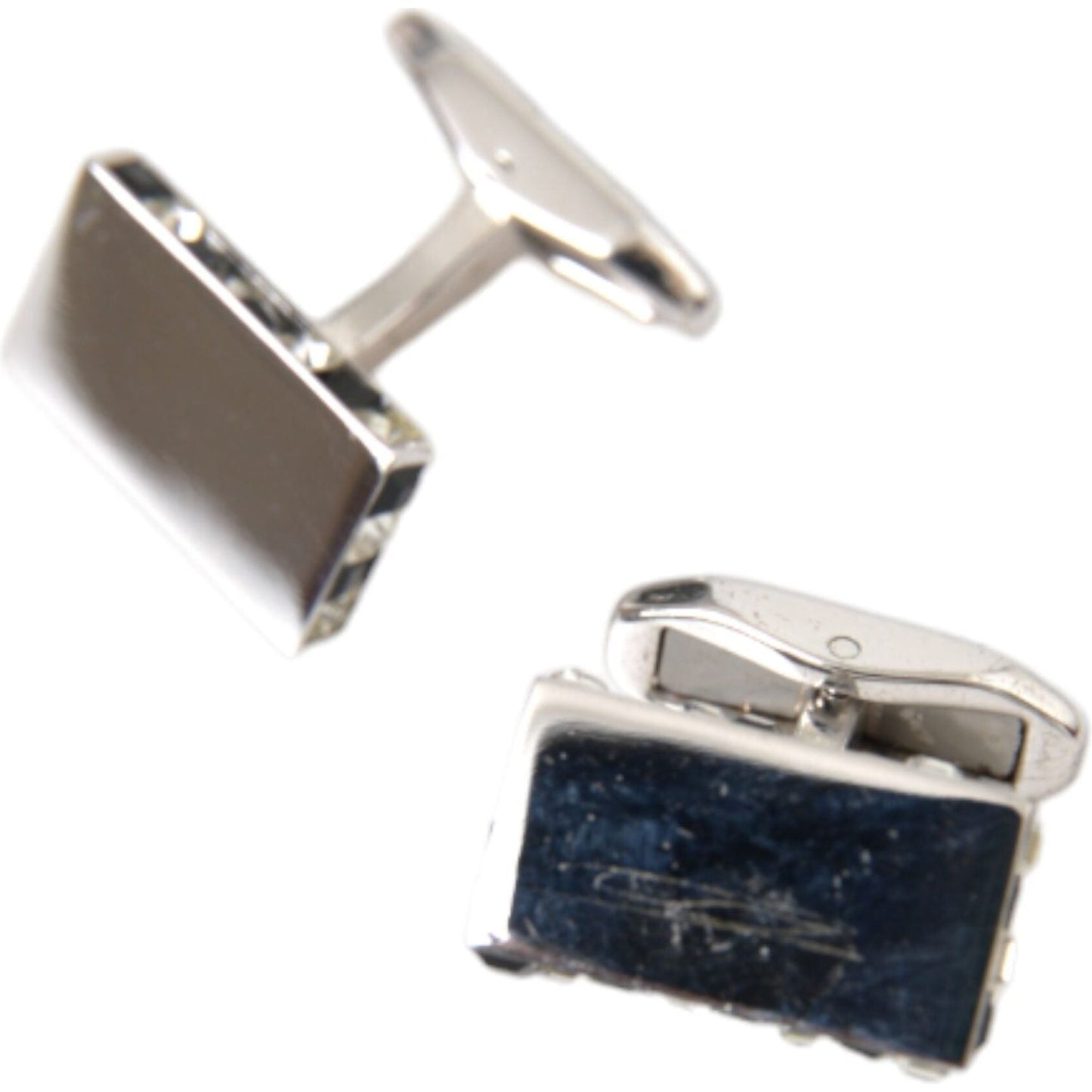 Dolce & Gabbana Silver Plated Metal Brass Pin Men Cufflinks
