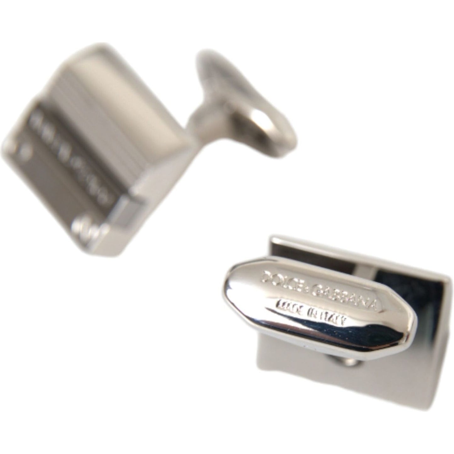 Dolce & Gabbana Silver Plated Metal Brass DG Logo Pin Cufflinks Dolce & Gabbana