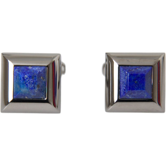 Silver Plated Brass Pin Crystal Cufflinks