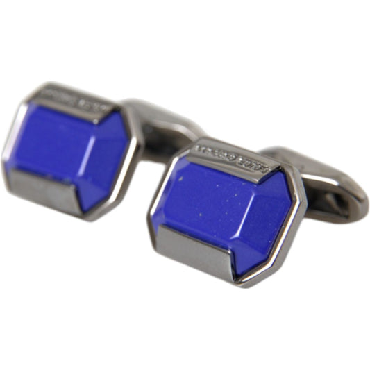 Silver Plated Brass Pin Crystal Cufflinks