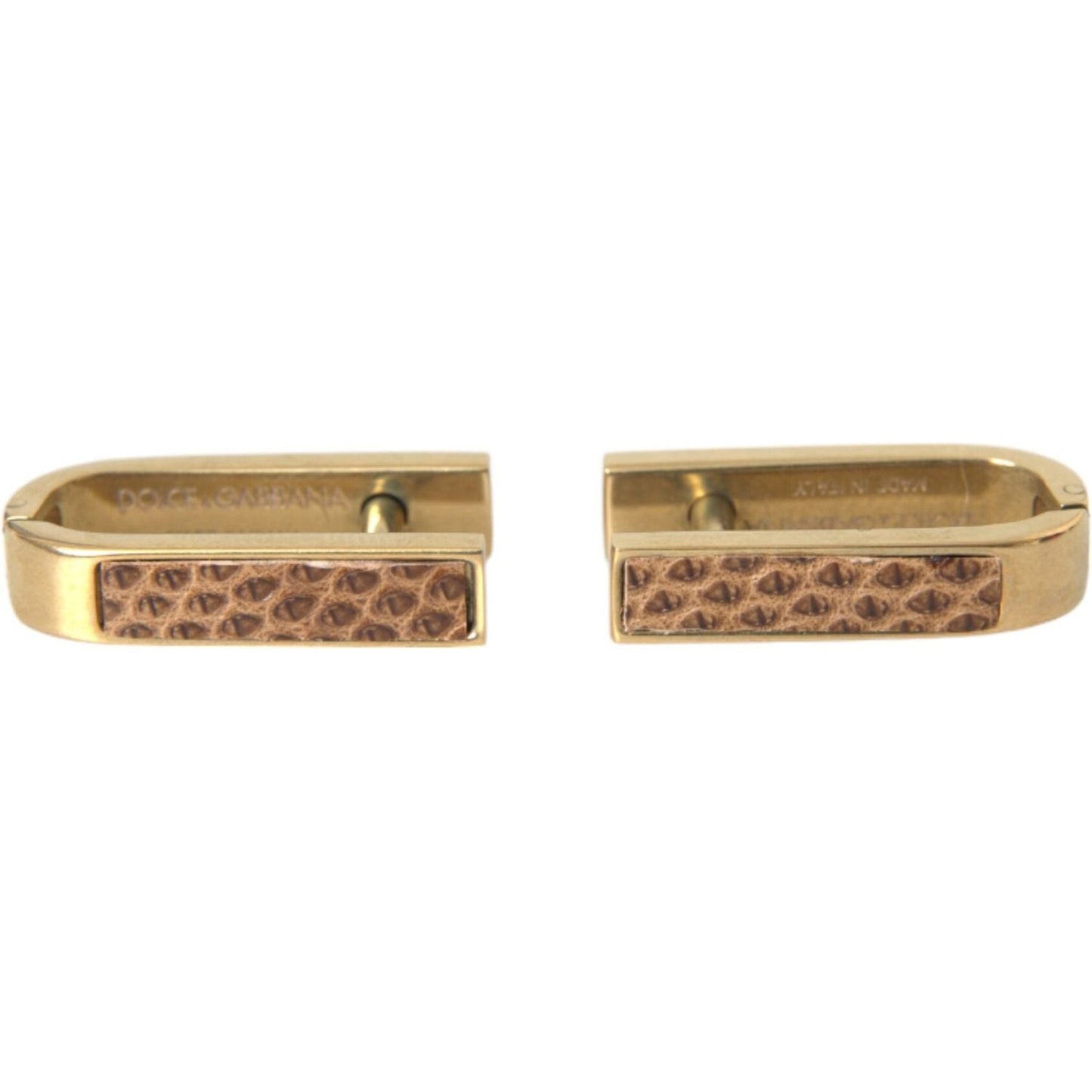 Dolce & Gabbana Gold Plated Metal Brass Pin Men Cufflinks Cufflinks Dolce & Gabbana