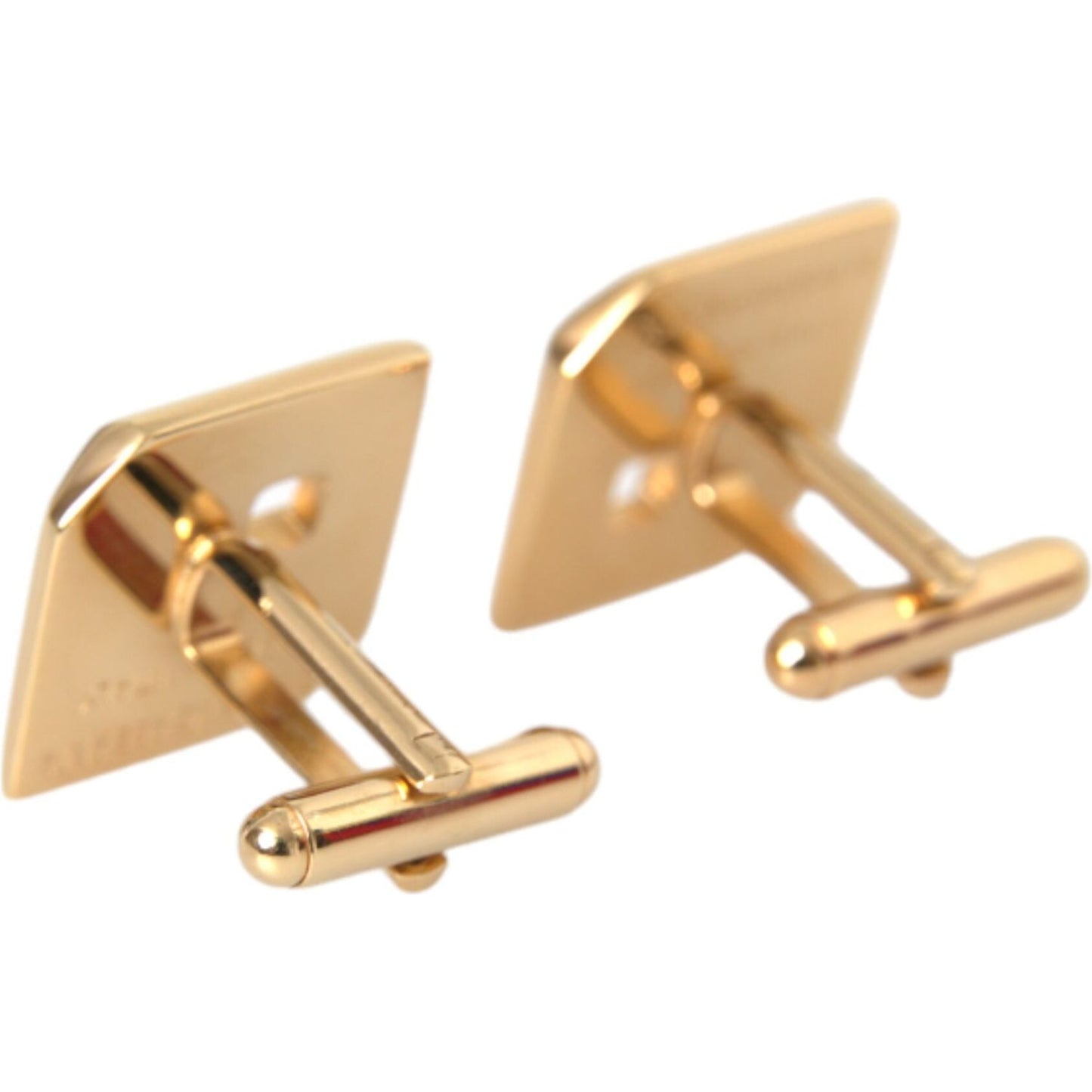 Dolce & Gabbana Gold Plated Metal Brass Square Pin Cufflinks Cufflinks Dolce & Gabbana