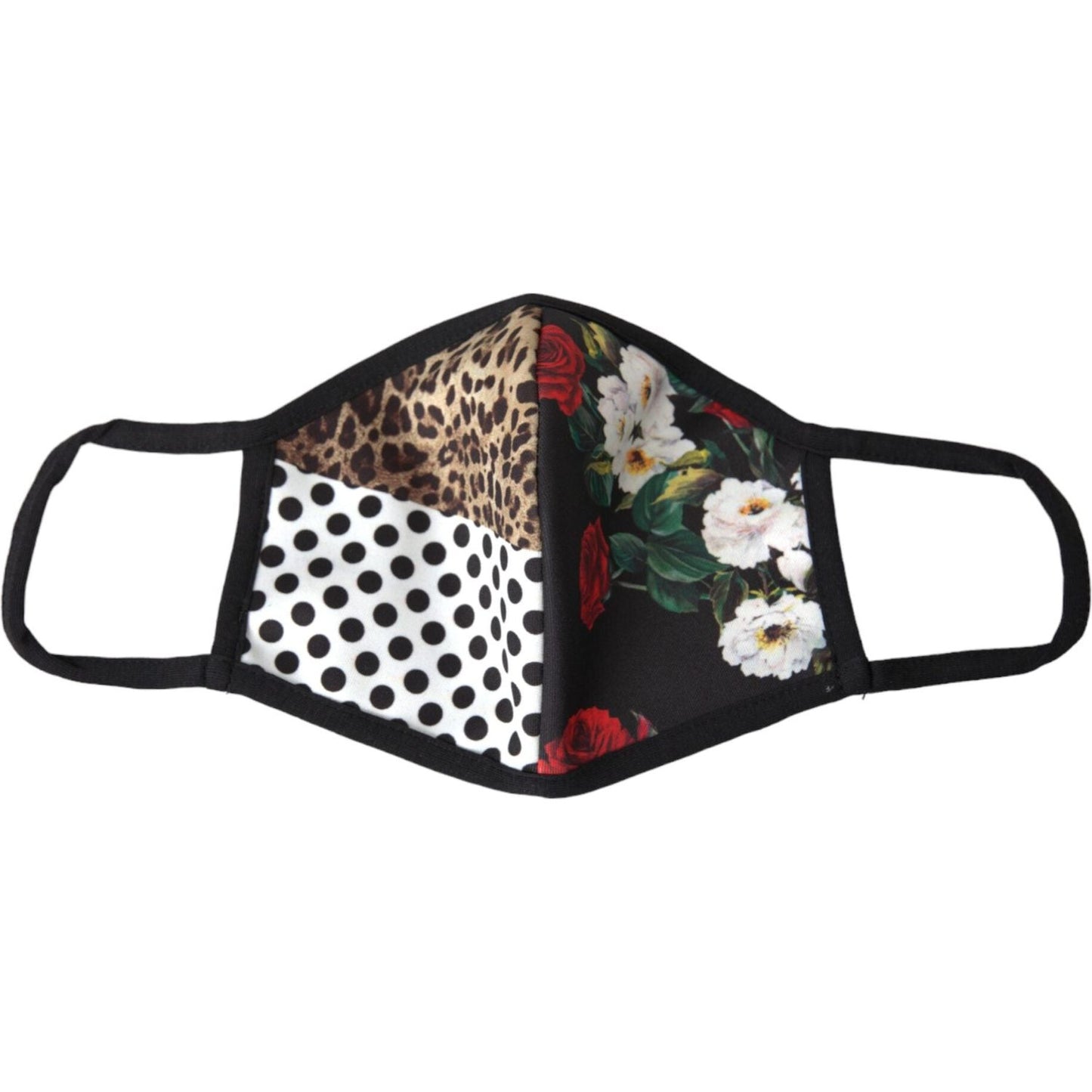 Dolce & Gabbana Multicolor Leopard Floral Elastic Ear Strap Face Mask Dolce & Gabbana