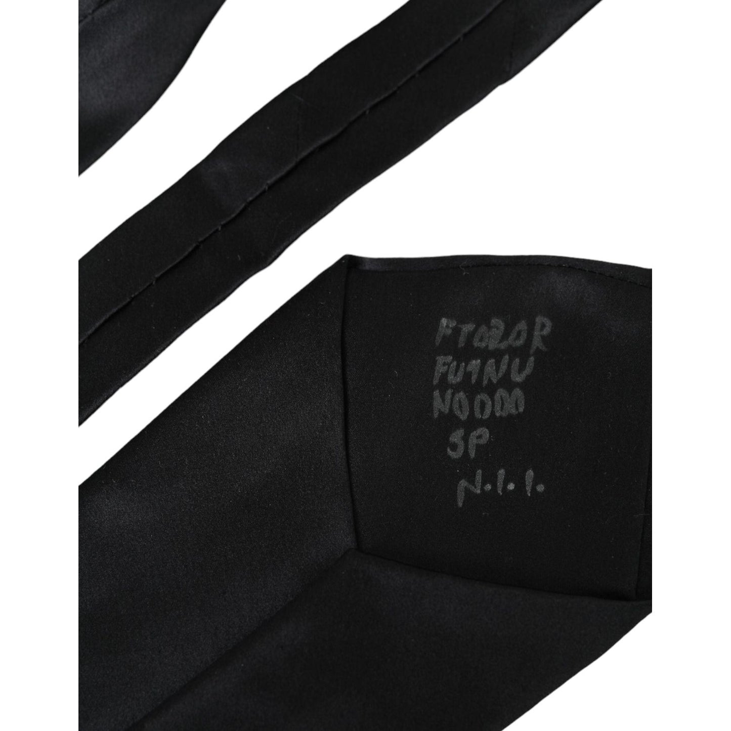 Dolce & Gabbana Black Solid Silk Adjustable Tie Men Dolce & Gabbana