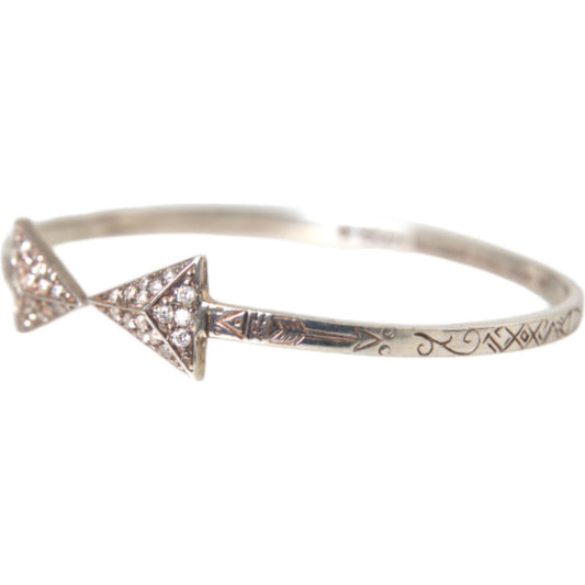 Nialaya Arrow Crystal 925 Silver Bangle Bracelet Women Bracelet Nialaya