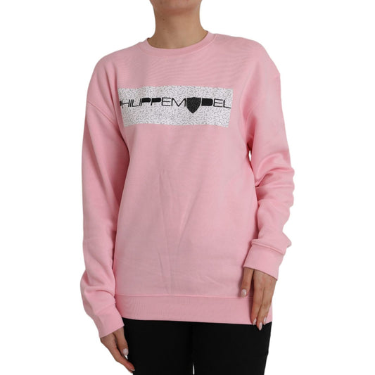 Philippe Model Pink Cotton Logo Long Sleeves Pullover Sweater Philippe Model