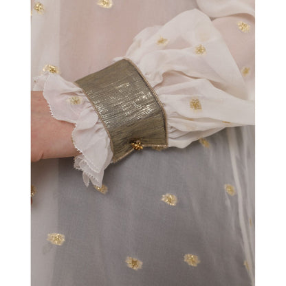 Dolce & Gabbana Off White Silk Blend Ascot Collar Blouse Top 1728,67345645728,Blouses - Shirts - Clothing,Clothing,Dolce & Gabbana,IT42|M,Material: 77% Silk 23% Polyester,New with tags,Off White,Shirts - Clothing,Tops & T-Shirts - Women - Clothing,Women,W