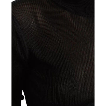 Dolce & Gabbana Black Viscose Turtle Neck Pullover Sweater 1728,67345645728,Black,Clothing,Dolce & Gabbana,IT44 | L,Material: 98% Viscose 2% Nylon,Preowned / Defect,Sweaters - Clothing,Sweaters - Women - Clothing,Turtlenecks - Sweaters - Clothing,Women,Wo
