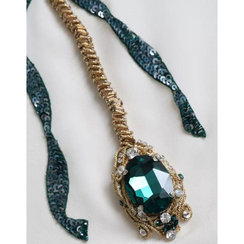 بلوزة دولتشي آند غابانا من الحرير الأبيض بأكمام 3/4