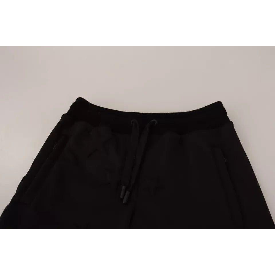 بنطلون رياضي نسائي من البوليستر من دولتشي آند غابانا باللون الأسود