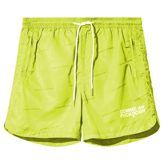 Comme Des Fuckdown Yellow Polyester Men's Bermuda Short Comme Des Fuckdown