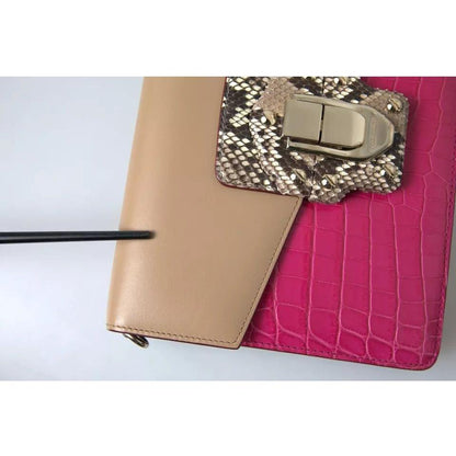 Dolce & Gabbana Multicolor Leather LUCIA Shoulder Bag