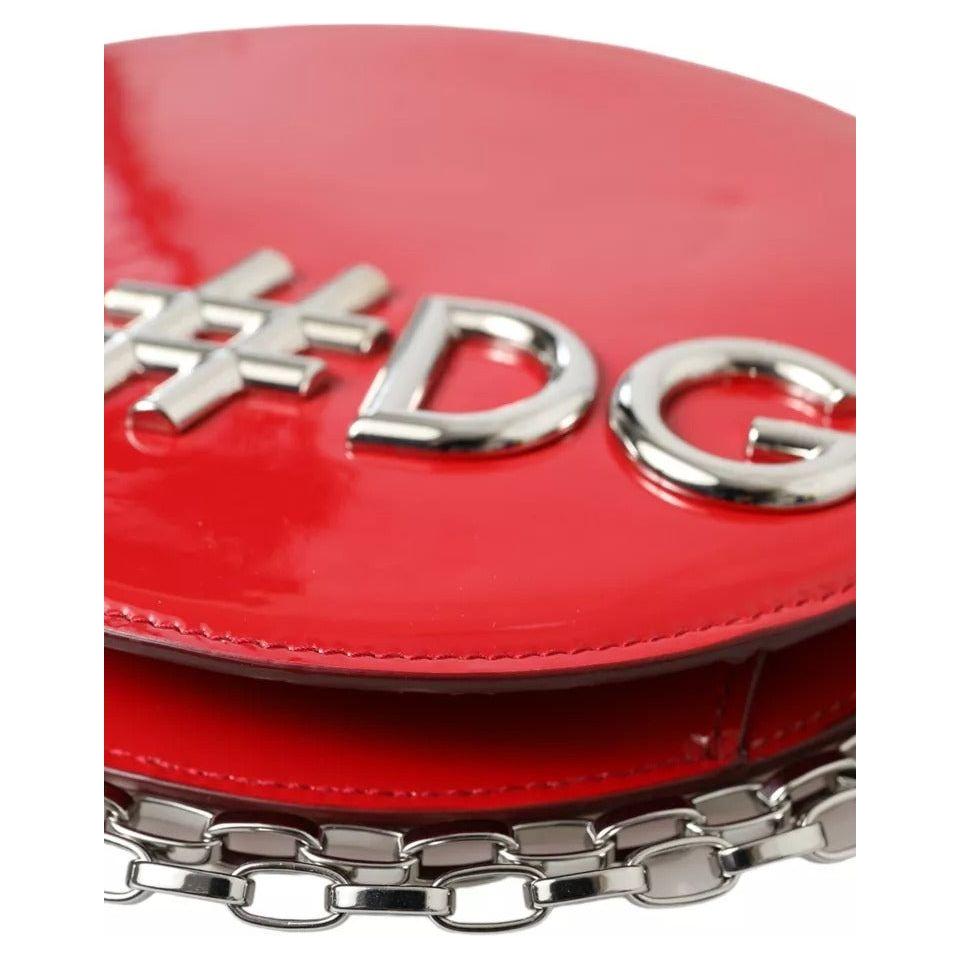 Dolce & Gabbana Red Patent Leather DG GIRLS Clutch Shoulder Bag Dolce & Gabbana