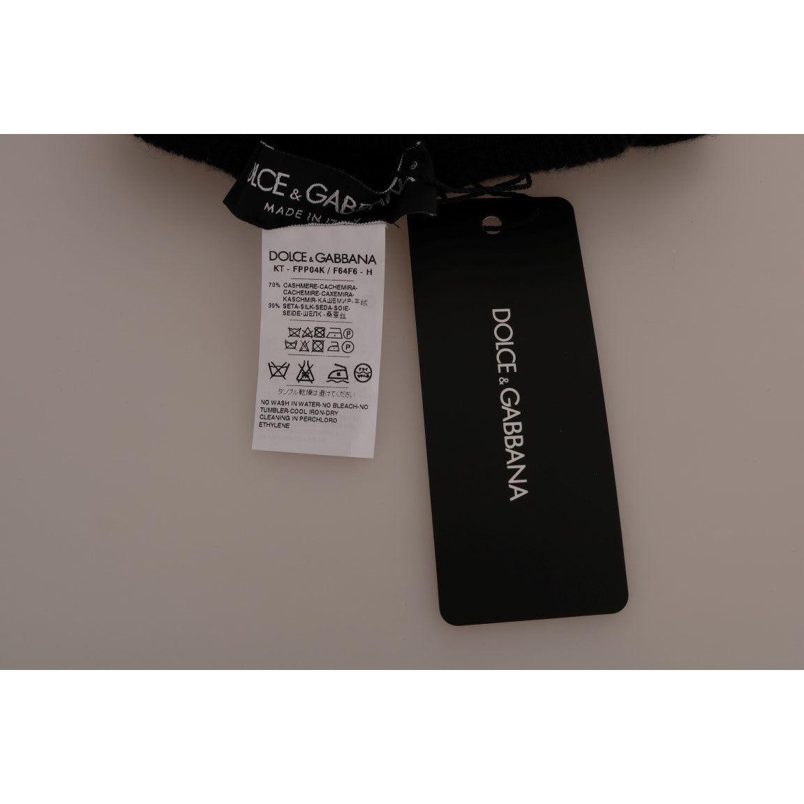 优雅黑色羊绒真丝弹力裤