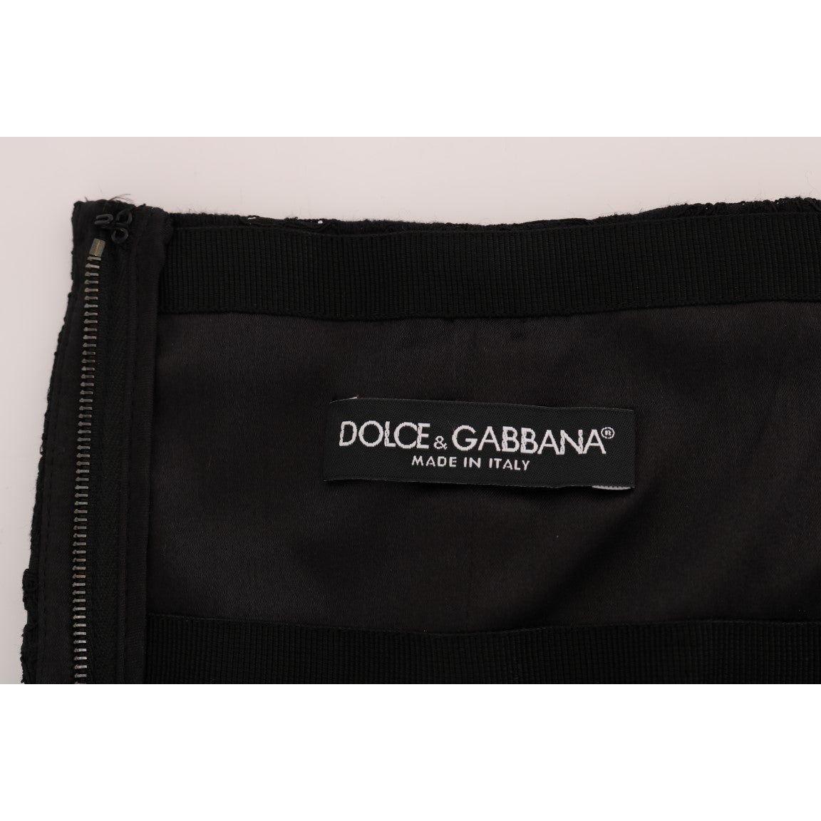 Dolce & Gabbana Elegant Floral Lace A-Line Mini Skirt Dolce & Gabbana