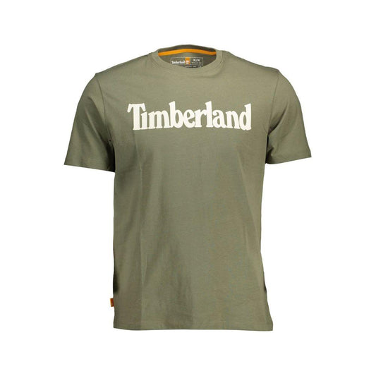 Timberland Green Cotton Men T-Shirt Timberland