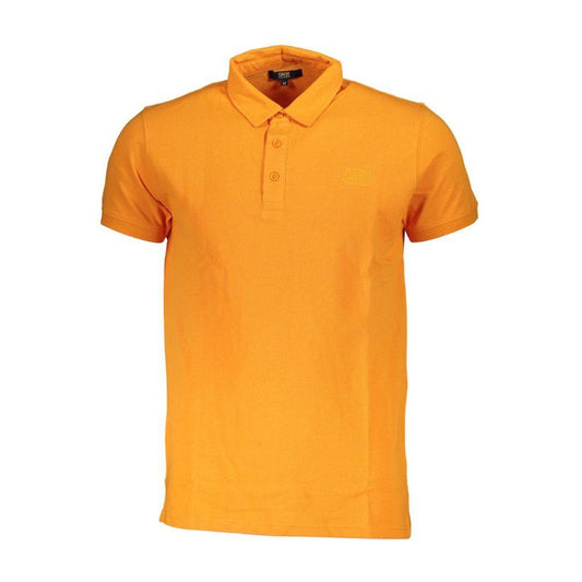 Cavalli Class Orange Cotton Polo Shirt Cavalli Class