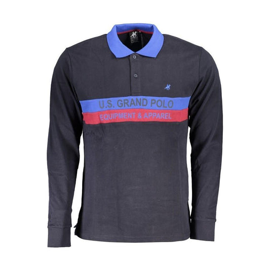 U.S. Grand Polo Blue Cotton Polo Shirt U.S. Grand Polo